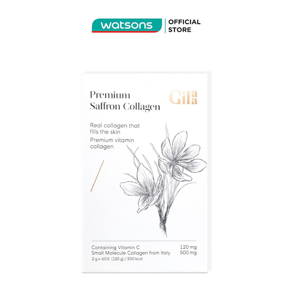 Thực Phẩm Bổ Sung Dạng Bột Gilaa Collagen Cao Cấp Kết Hợp Saffron 120g (2g x 60 Gói)