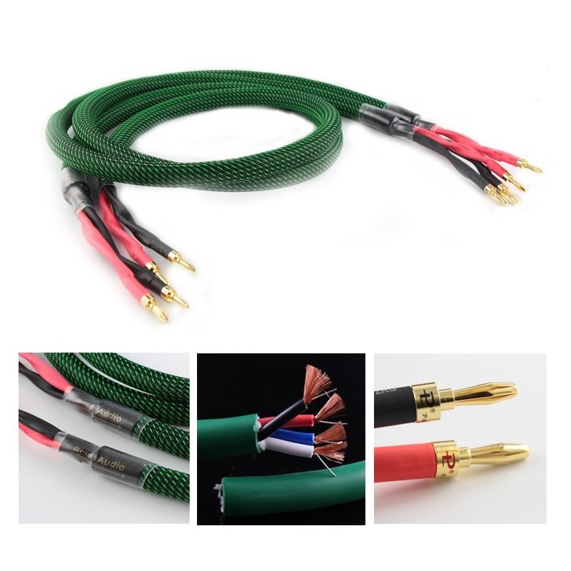Dây loa MCINTOSH 4 lõi đồng cao cấp jack hoa chuối dài 1.5m