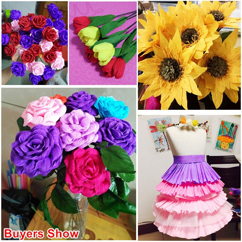 Set 50*250cm Giấy Nhúng In Hình Hoa Gấp Origami Trang Trí Tiệc