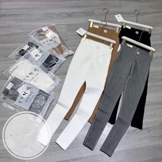 Quần jeans giấy cạp cao