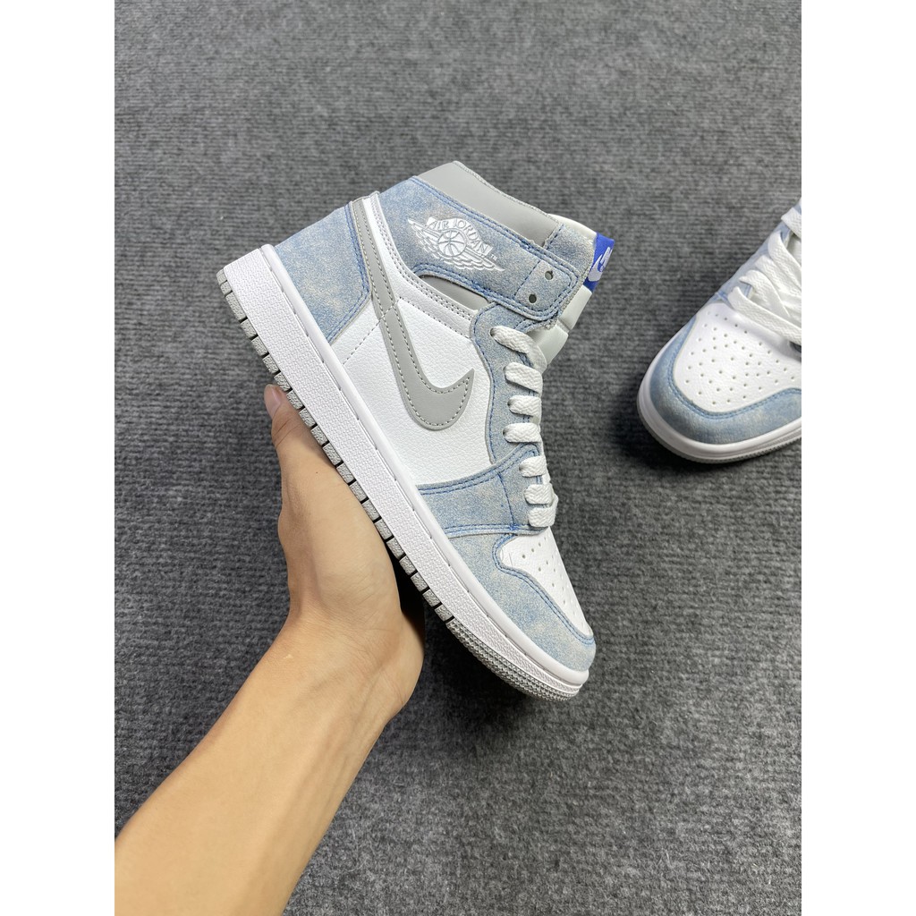 Giày Jordan 1 cao cổ hyper royal xanh nỉ, Giày JD1 xanh nỉ cổ cao siêu hot 2021 Full Box Bill | BigBuy360 - bigbuy360.vn