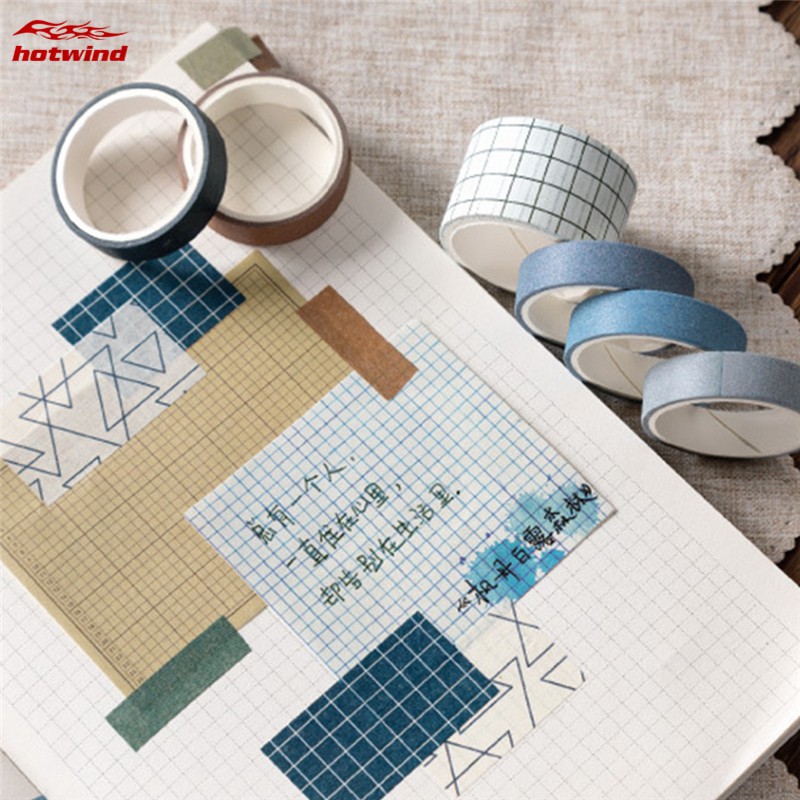 Set 10 Cuộn Băng Dính Họa Tiết Xinh Xắn Dùng Để Trang Trí Đa Năng