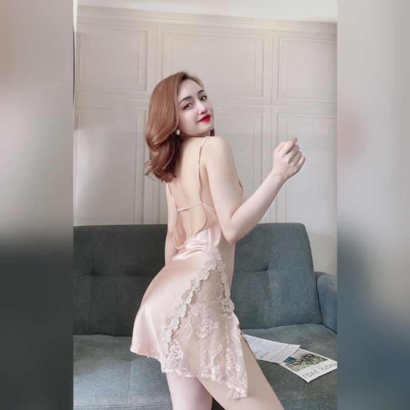Váy ngủ sexy, Đầm ngủ sexy lụa Satin Chất Siêu Mát Dáng Siêu Xinh | BigBuy360 - bigbuy360.vn