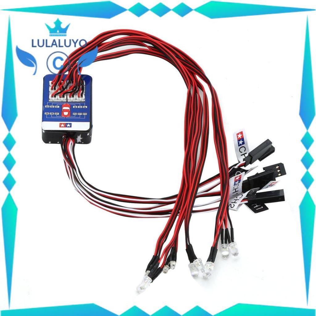 12 LED Light Kit Steering Brake Simulation Flash Light for 1/10 RC Car .lu
