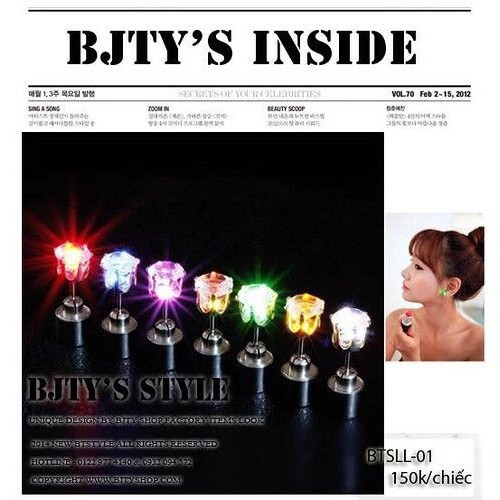 Bông Tai Đèn Led Phát Sáng 2 Chiếc