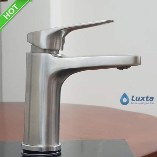 Vòi LAVABO nóng lạnh L1219N tặng 2 dây cấp [ Hàng chính hãng LUXTA - Bảo hành 5 năm]