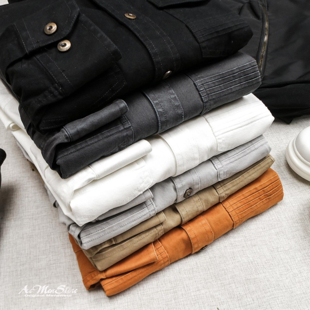 Áo Sơ Mi Nam Dài tay, áo bụi, áo phượt Denim Premium chính hãng MUSLAND VNXK Hàn Quốc (SMML20005) Cá Tính, Trẻ Trung.
