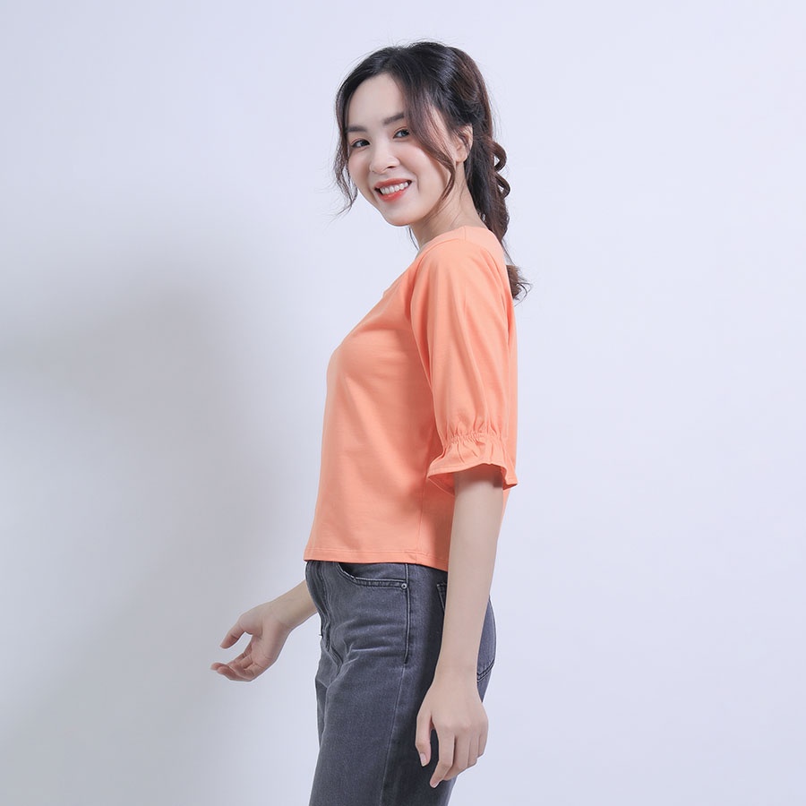 Áo thun nữ croptop ngắn tay, cổ tròn_Gavani_FLY WITH LOVE