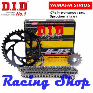 Nhông sên dĩa Sirius xăng cơ - Sên đen 10ly DID HDS - Thái Lan