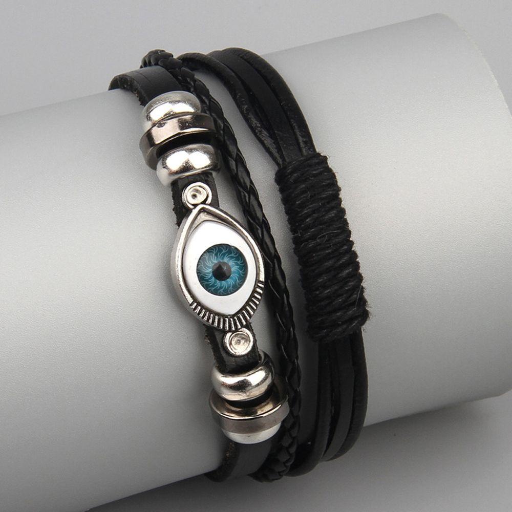 Vòng Tay Dây Bện Nhiều Lớp Phong Cách Rock Cá Tính Thời Trang Cho Nam