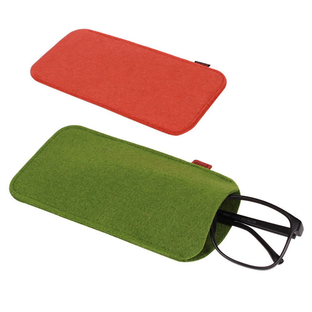 Túi đựng mắt kính/điện thoại 6 màu bằng vải nỉ mềm mại 18*9cm