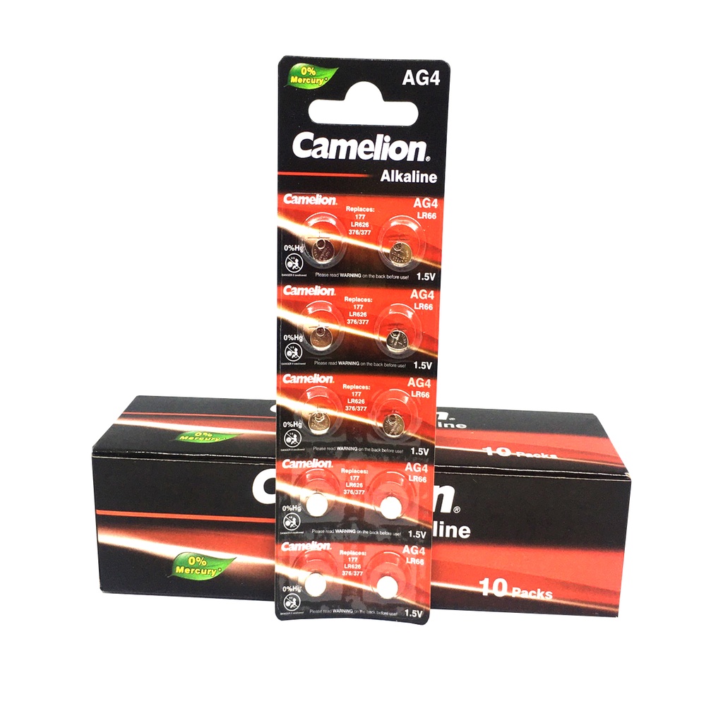 Pin đồng hồ AG4 LR626 377 Camelion vỉ 10 viên dung lượng cao