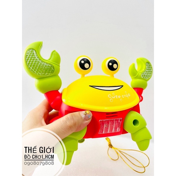 [MẪU MỚI] Đồ chơi cua chạy pin cho bé dắt đi dạo, có đèn nhạc.