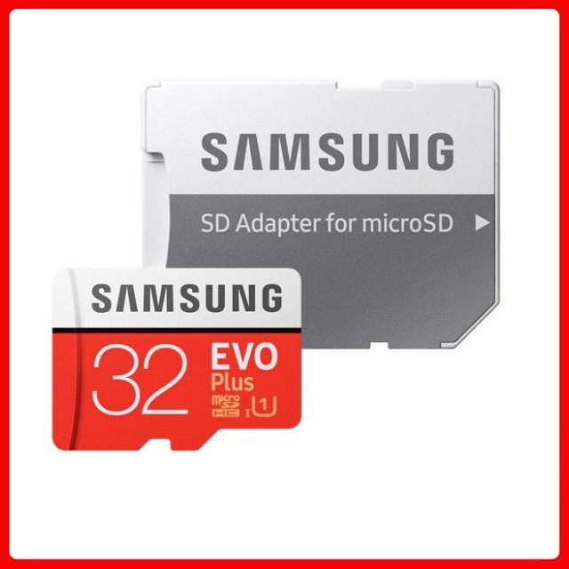 Thẻ nhớ MicroSDHC Samsung Evo Plus 32GB U1 95MB/s - Box New (Đỏ) - Hàng Chính Hãng