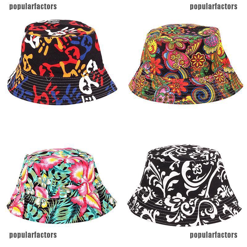 Mũ Rộng Vành Họa Tiết Hoa Thời Trang Cho Nam Nữ