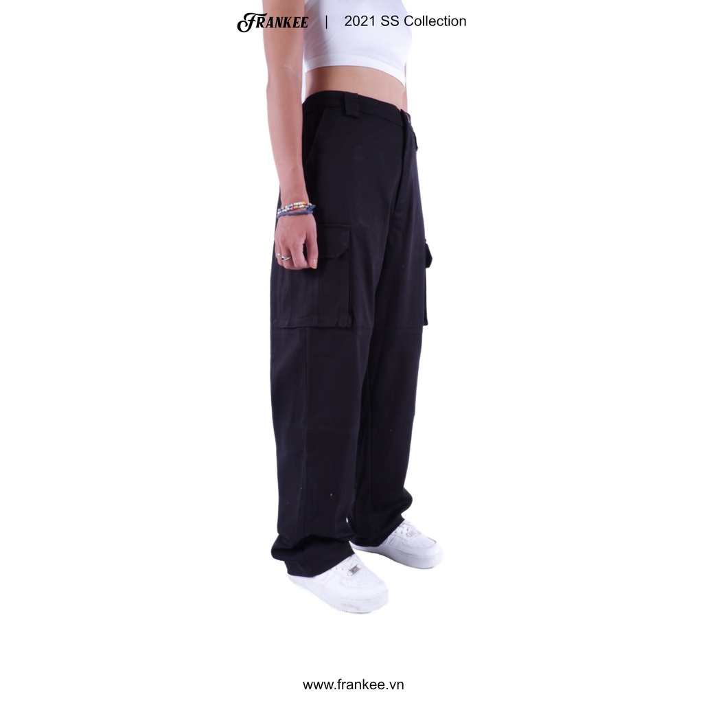 Quần dài unisex Kaki Cargo Pants - Đen