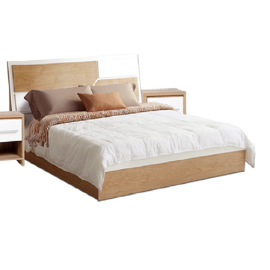 Bộ giường ngủ mặt gỗ G195 Seville gỗ công nghiệp và 2 tab đầu giường