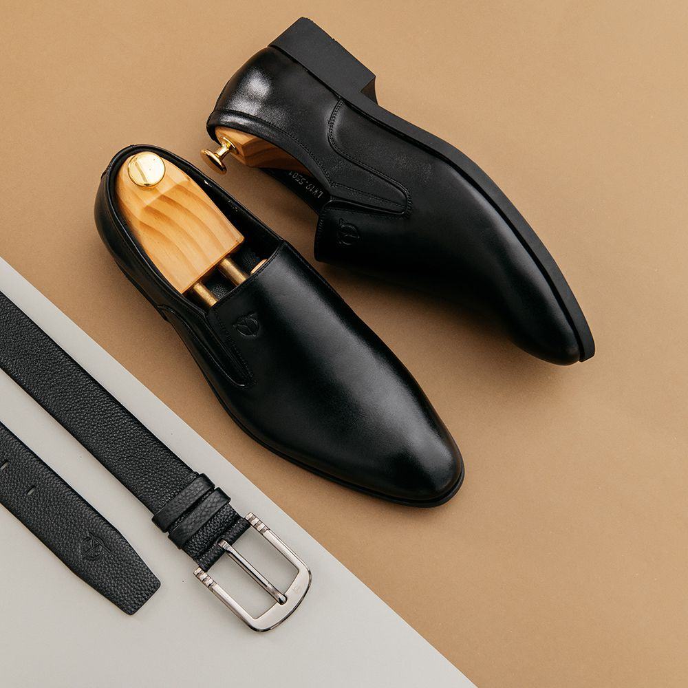 Giày lười nam da bò THẬT đế CAO SU chắc chắn thương hiệu Tâm Anh mã GNTA5501-D