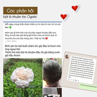 [Rẻ Vô Địch] COMBO 2 HỘP BỘT LÁ NHUỘM TÓC OGATIC ( TẶNG KÈM 1 LƯỢC NHUỘM 20K )