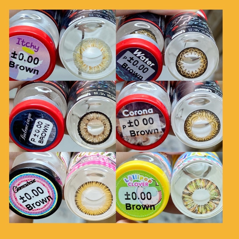 50 mẫu lens Nâu_Brown Hot size Giãn To_Kính giãn tròng to_Sam Eyes(FREE SHIP)