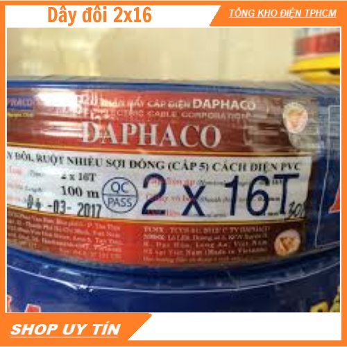 FREE SHIP Dây điện Đôi Daphaco đôi 2x16T (Cuộn 100 mét)