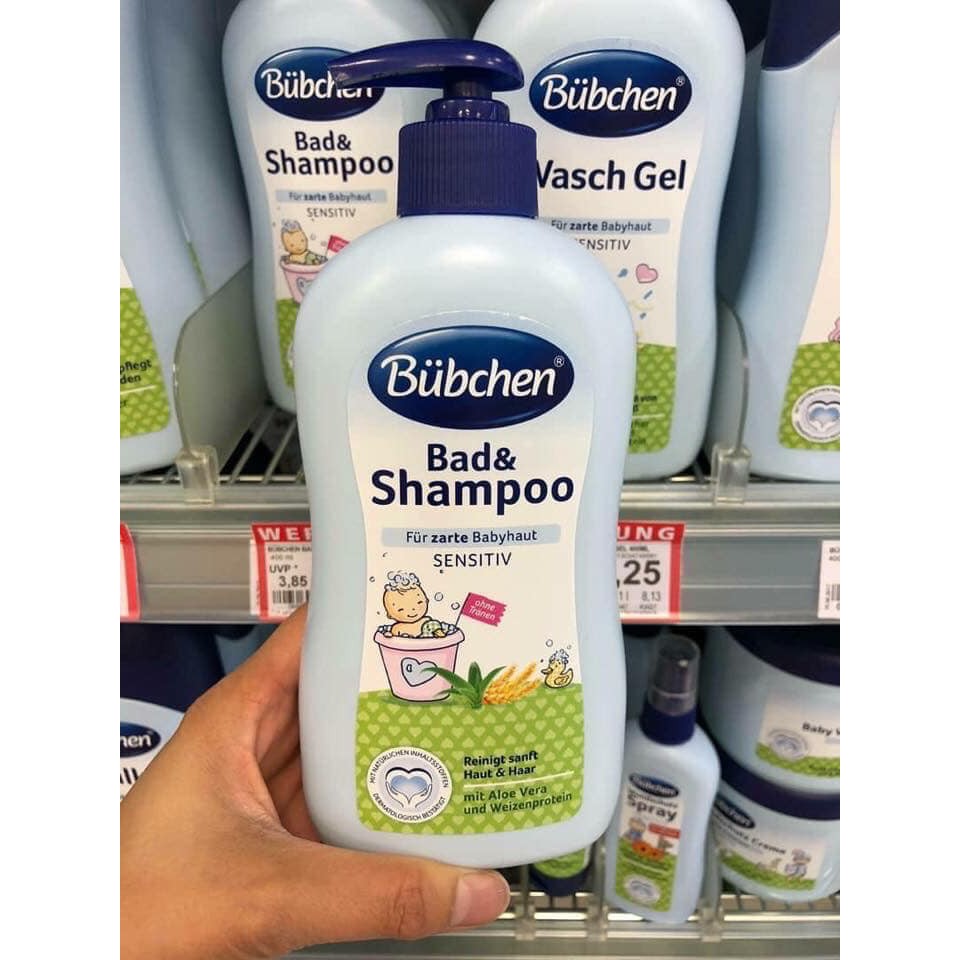 Sữa tắm gội toàn thân 400ml cho trẻ sơ sinh Bubchen