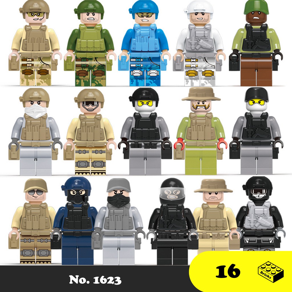 Minifigures No.1623 Cảnh sát đặc chủng - Đồ chơi xếp hình thông minh - Lắp ráp trí tuệ