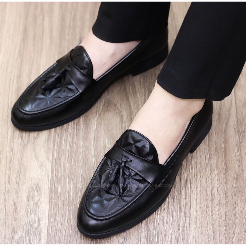 giầy lười nam 💝 [ FREE SHIP ] ✅ da hàng loại 1 , đế khâu cực bền đẹp, đế cao tôn dáng cho chủ sở hữu