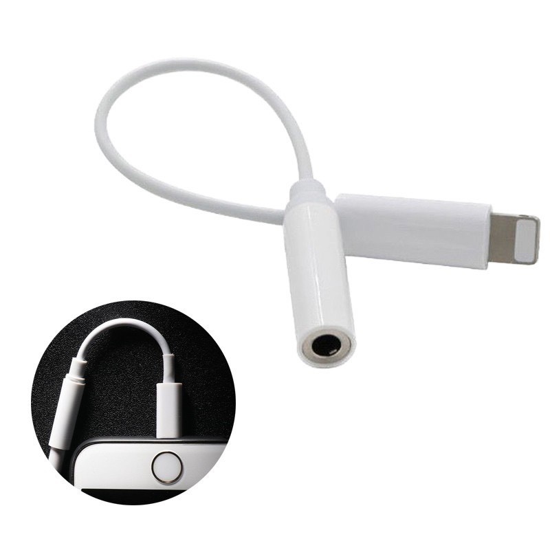 Jack chuyển đổi tai nghe 3.5 sang chân sạc tương thích cho 7,7plus,8,8plus,12 Kết nối bluetooth lỗi 1 đổi 1