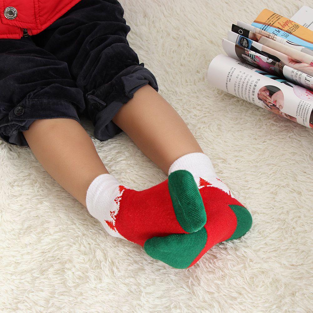 Bộ 5 Đôi Vớ Cotton Họa Tiết Giáng Sinh Thời Trang