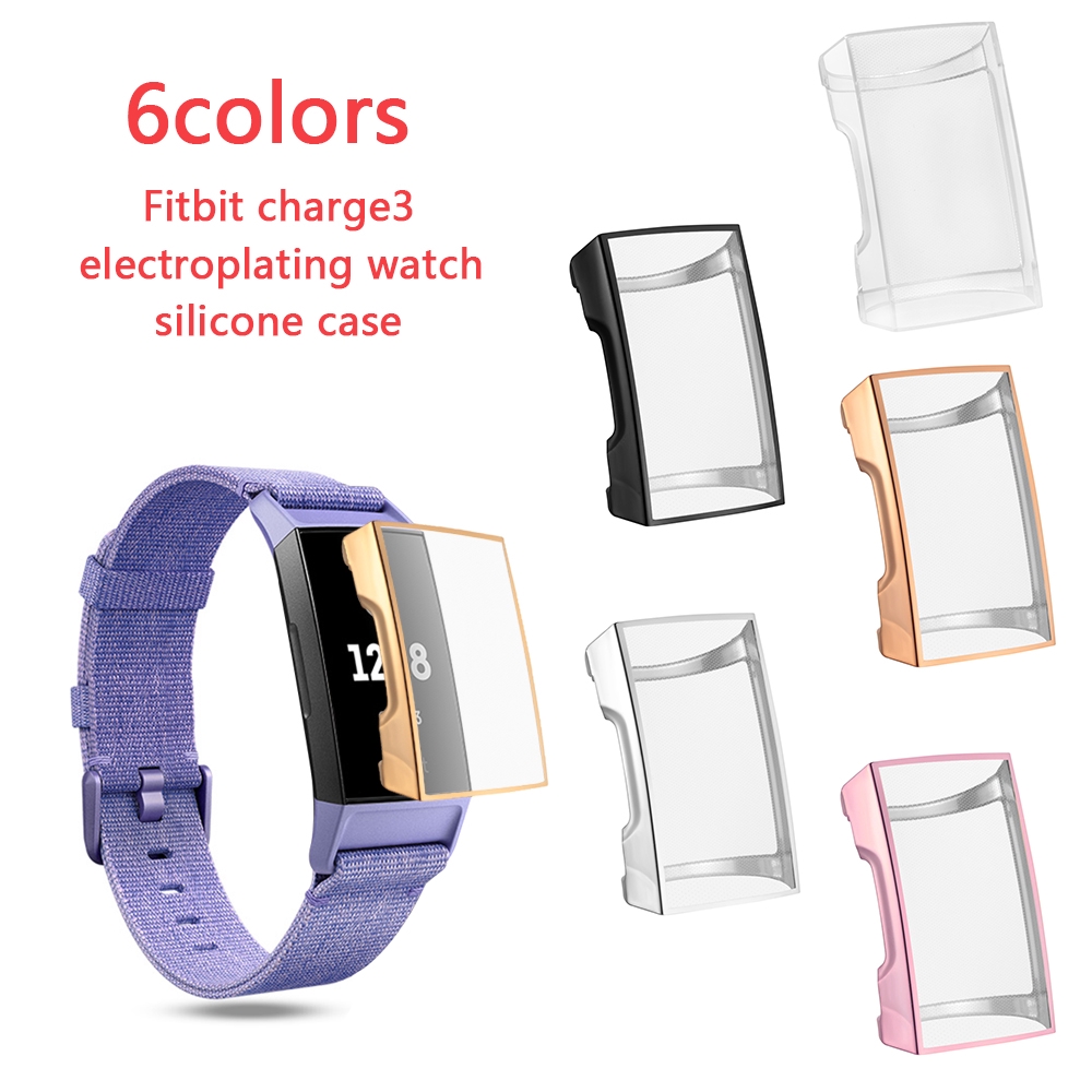 Vỏ Bọc Tpu Mềm Trong Suốt Bảo Vệ Màn Hình Đồng Hồ Thông Minh Fitbit Charge 3