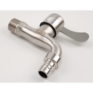Vòi nước - vòi máy giặt Inox SUS 304 Eurolife EL-VH121 (Trắng vàng)
