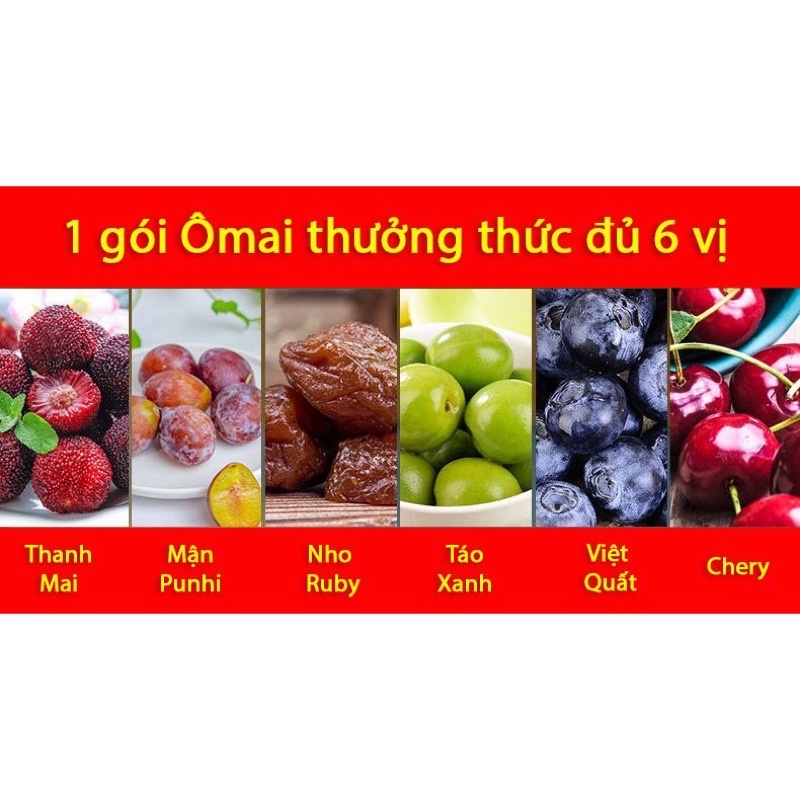 1 GÓI 500gr Ô MAI HOA QUẢ PLUMS MIX 6 VỊ
