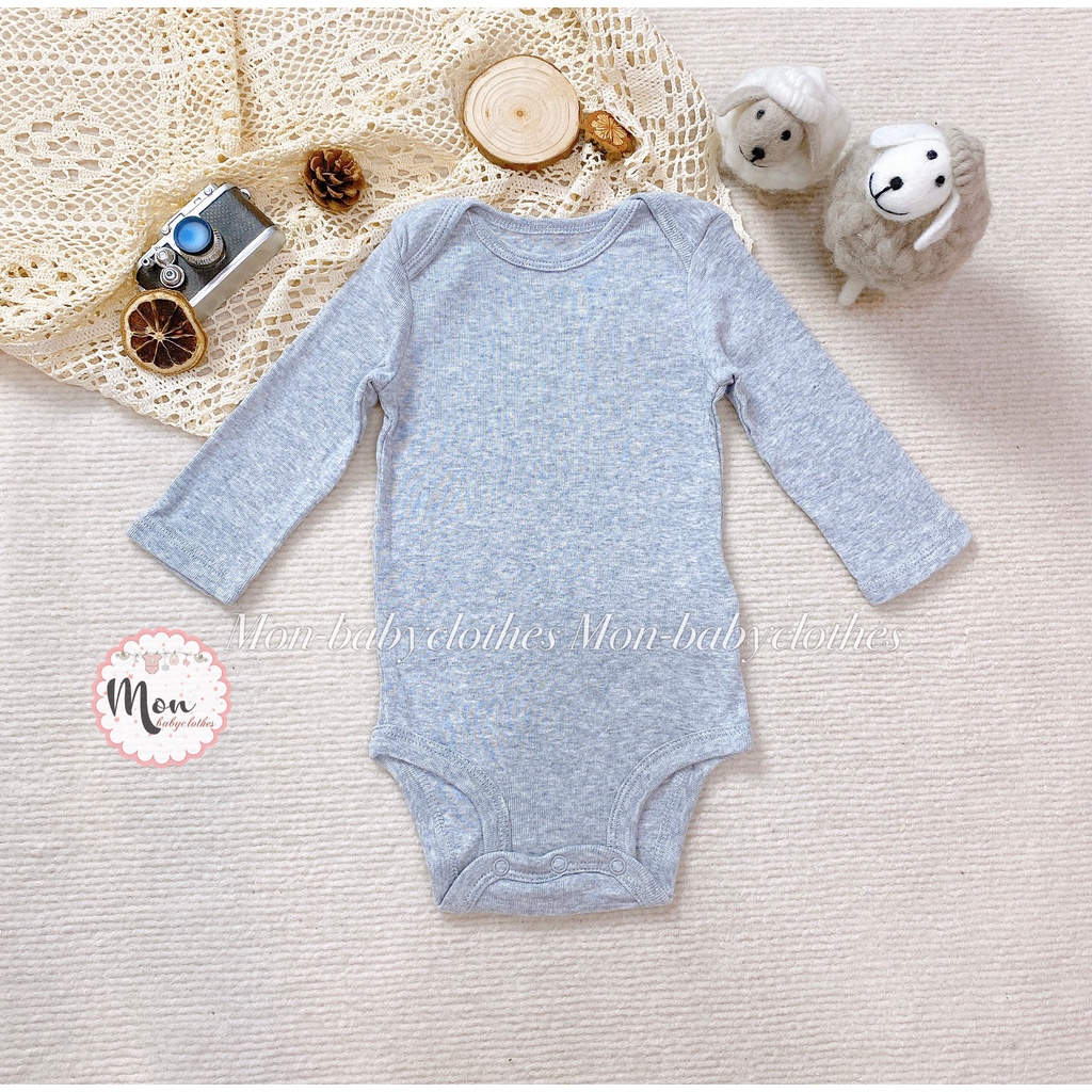 ÁO Body dài tay cotton mềm mịn cho bé