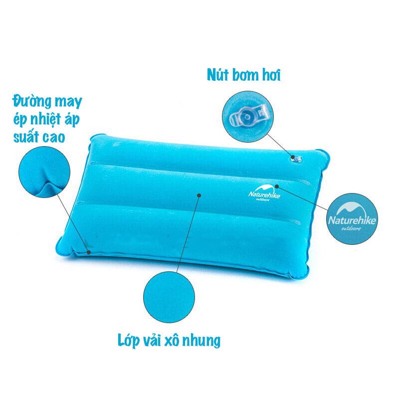 Gối hơi gấp gọn siêu nhẹ Naturehike NH18F018-Z- Maxx Camping