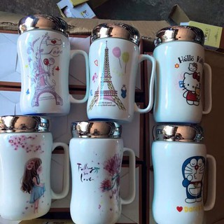 {SHOP YÊU THÍCH} [RẺ VÔ ĐỊCH] {Phá Rẻ} cốc sứ có nắp tráng gương