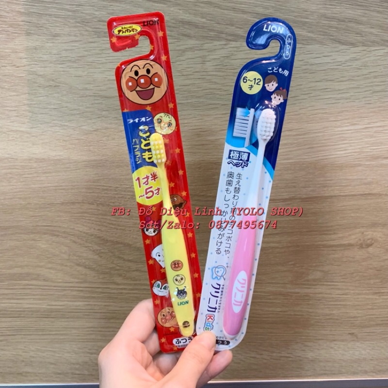 Bàn chải đánh răng trẻ em từ 0 - 12 tuổi của Lion Nhật Bản - Clinica Kid's Toothbrush bàn chải cho bé