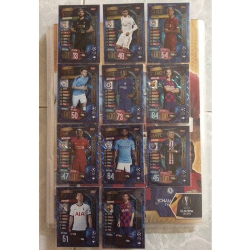 Thẻ insert match attax 19/20