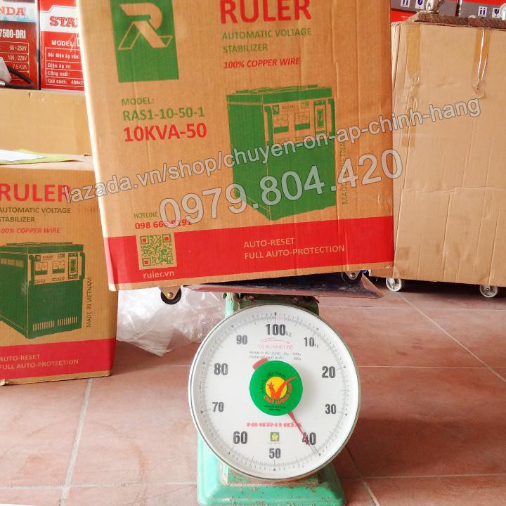 Ổn Áp Ruler 10KVA Dải 50-250V, Bảo Hành 4 Năm, 100% Dây Đồng