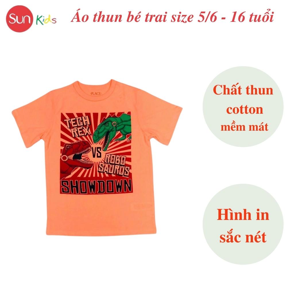 Áo thun bé trai xuất xịn, áo phông cho bé trai, mềm mát, size 5,6-16 tuổi,  - SUNKIDS