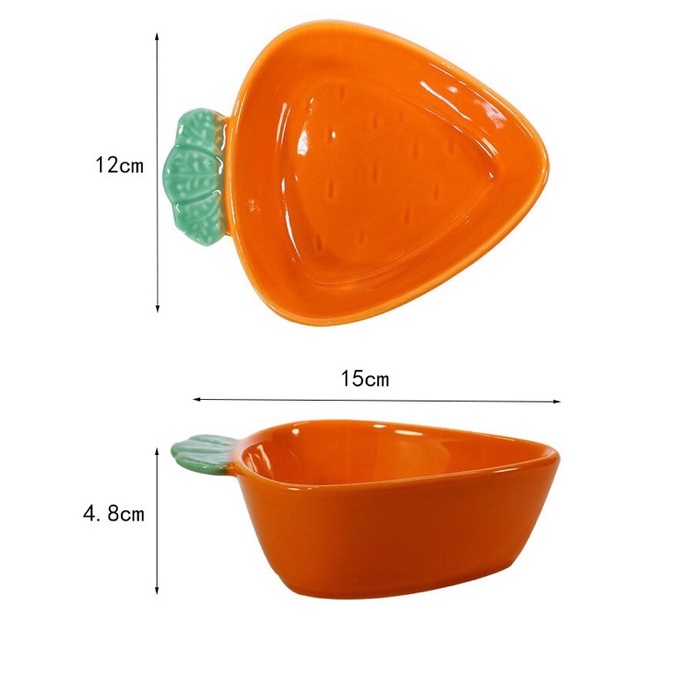 Bát đĩa gốm sứ decor cà rốt siêu đẹp