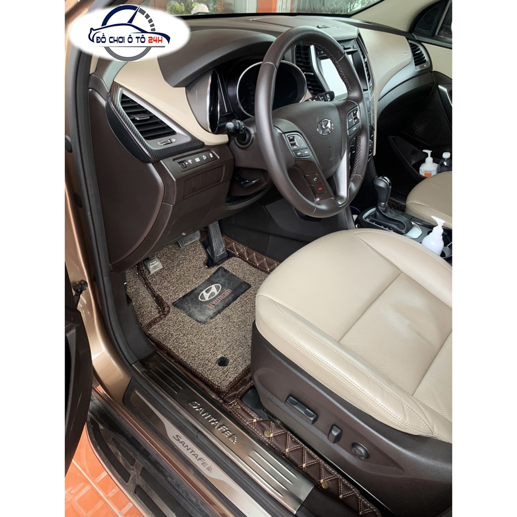 Thảm lót sàn ô tô 5D,6D Hyundai Santafe 2014-2018