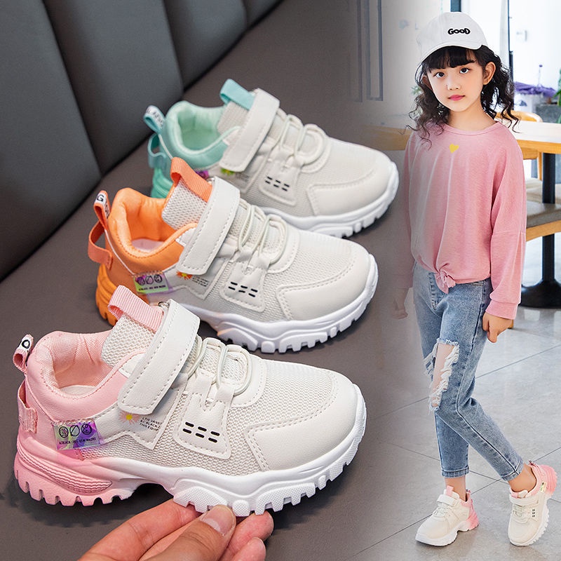 Giày Thể Thao Phối Lưới Thời Trang Mùa Thu Mới Cho Bé 5 8 7 6 Tuổi kasut 22
