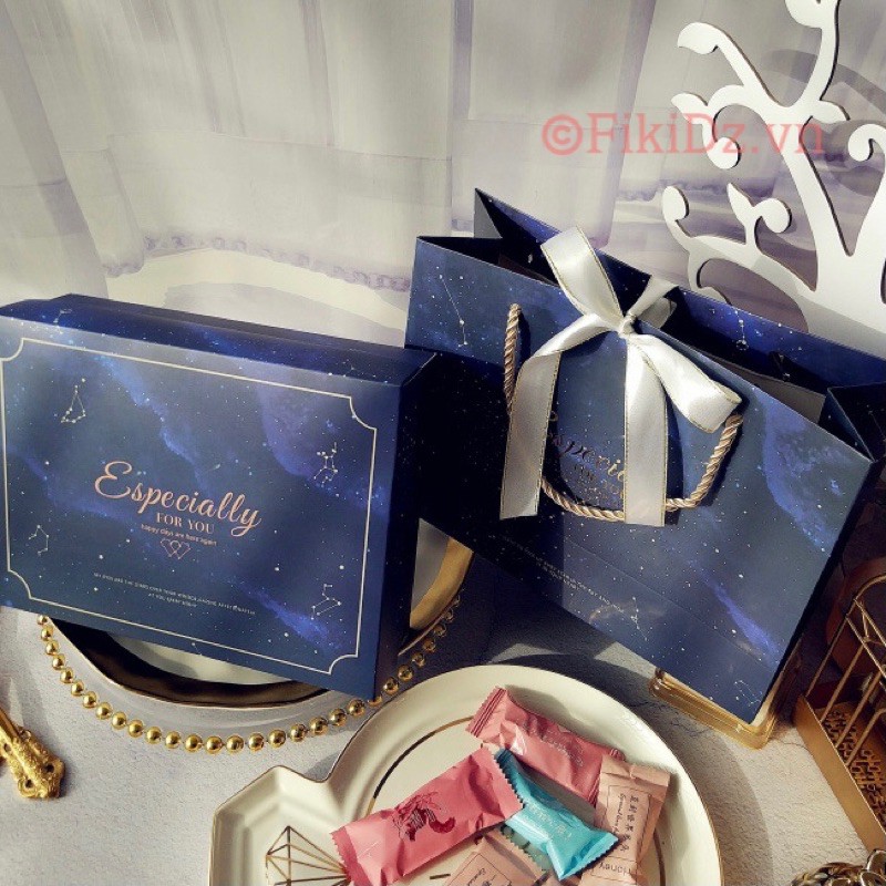 [20*15*7] SỈ 25K Set 2 món - Hộp quà tặng & túi giấy XANH | BigBuy360 - bigbuy360.vn