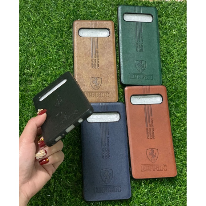 Ốp lưng Samsung S10 5G dẻo giả da nhiều màu họa tiết vân vải Samsung S10 5G