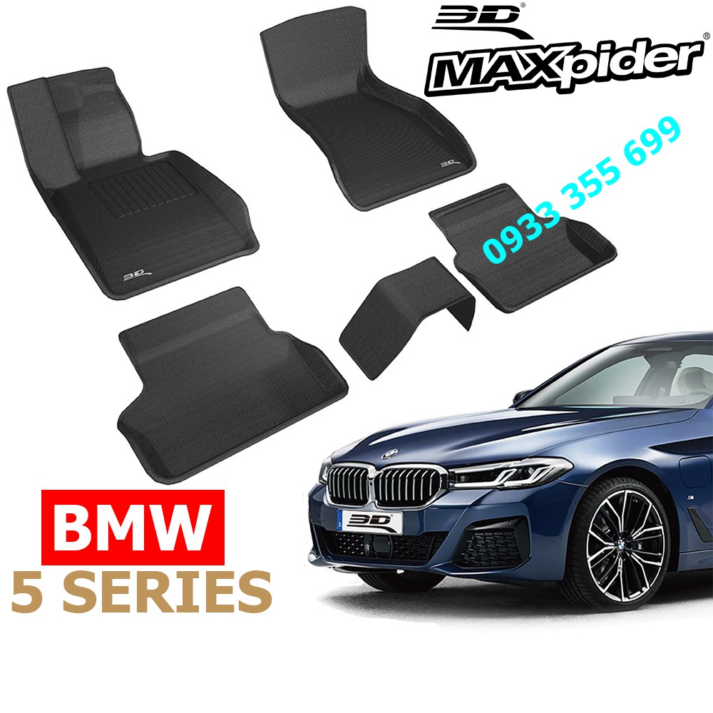 Thảm Lót Sàn BMW 5 series 520i/530i/535i/F10/G30 chính hãng 3D MAXpider KAGU