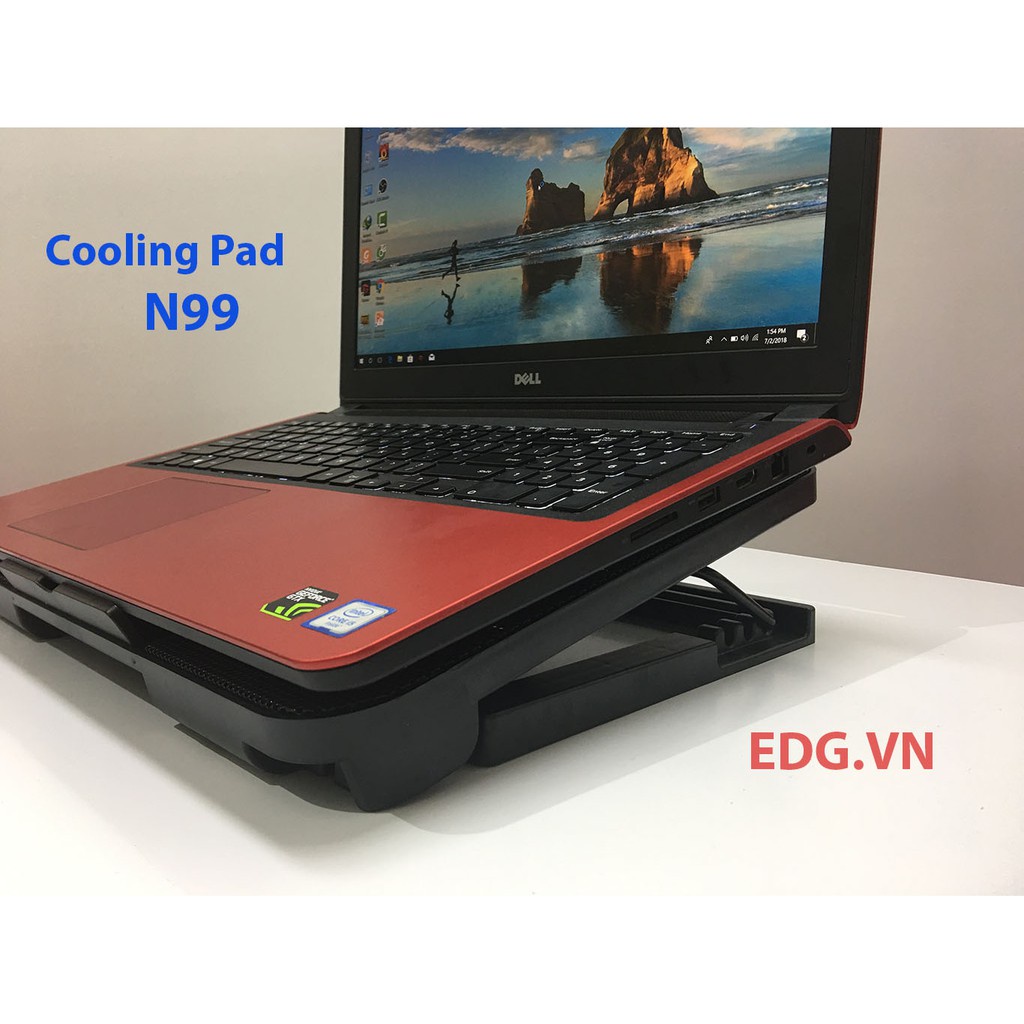 Đế tản nhiệt Laptop Cooling Pad N99 giá đỡ tản nhiệt laptop có đèn,quạt  MT05