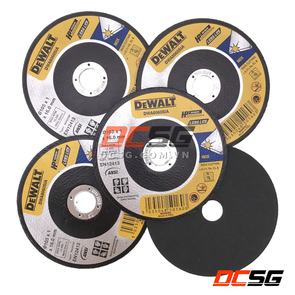 Đá cắt Inox 105x1.0x16mm Dewalt DWA8060SIA | DCSG