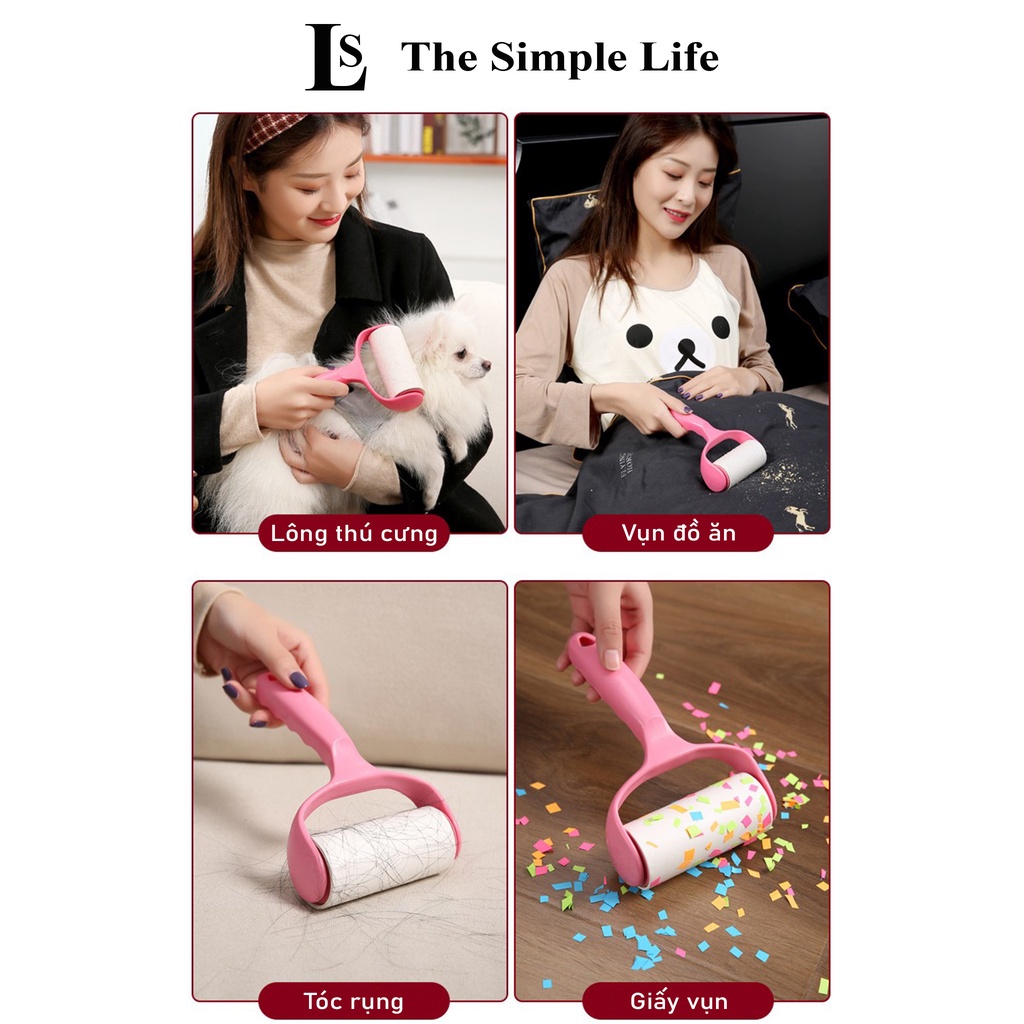 Cây lăn bụi quần áo cầm tay, cây lăn lông mèo, làm sạch bụi quần áo, tóc, ghế sofa, chăn nệm có nắp đậy