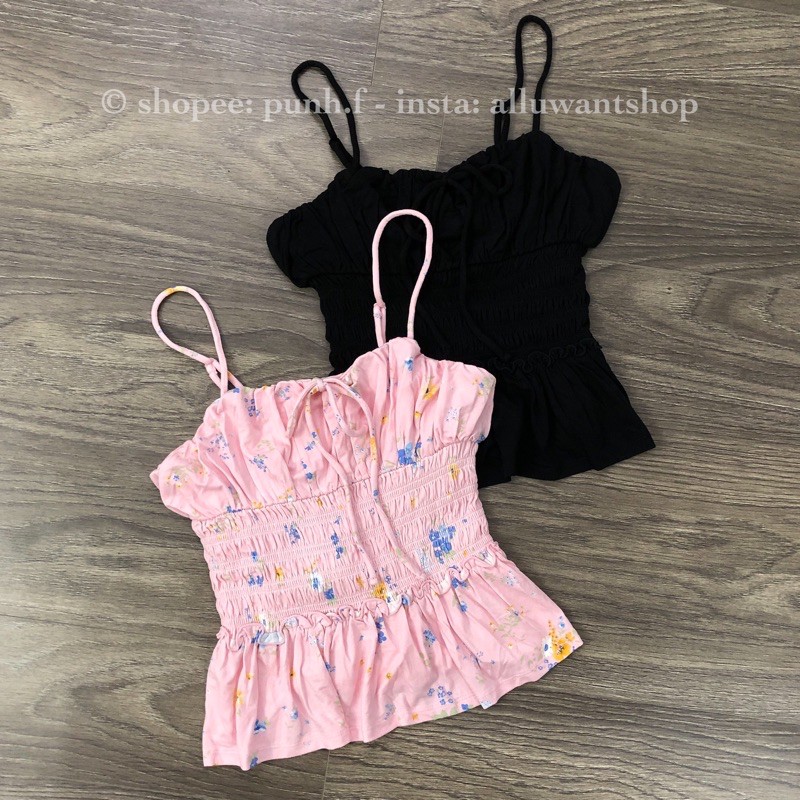 Áo dây Floral Print Flounce Cami F21 VNXK